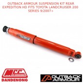 OUTBACK ARMOUR SUSPENSION KIT REAR EXPD HD FITS TOYOTA LANDCRUISER 200S 9/07+